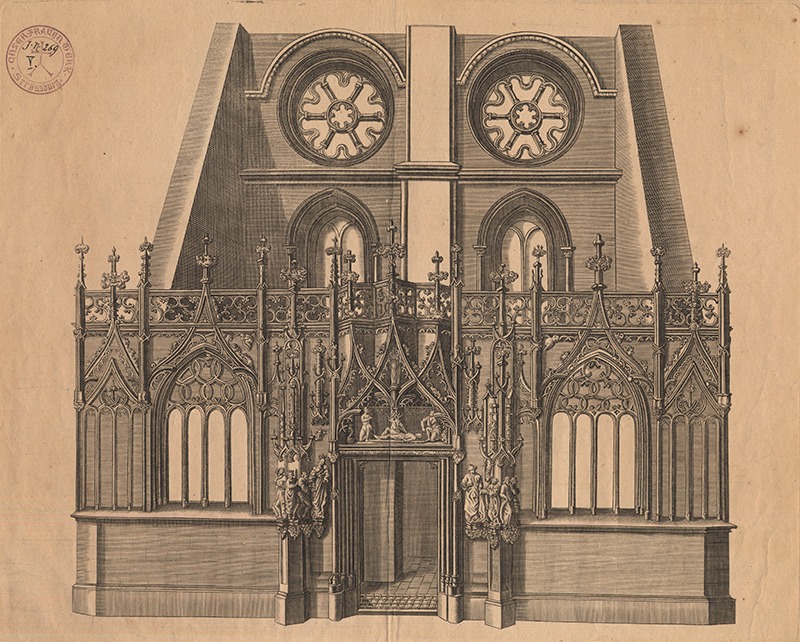 Portail Saint-Laurent, gravure, XVIIe siècle, crédit : F.OND