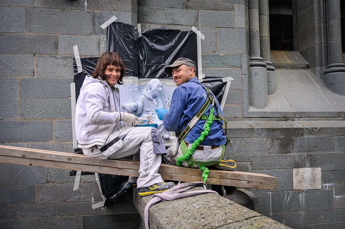 Estampage traditionnel à l’atelier de Trondheim (Norvège), crédit & photo : Henning Groett