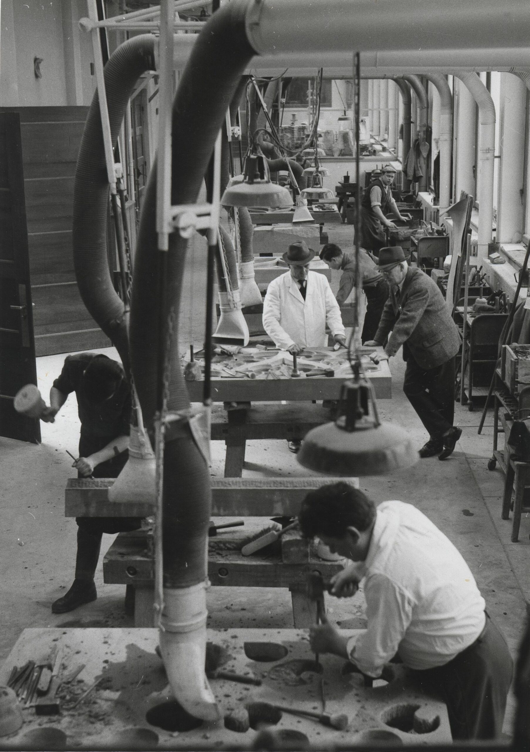 Atelier de la Fondation de la Meinau en 1965, crédit : F.OND