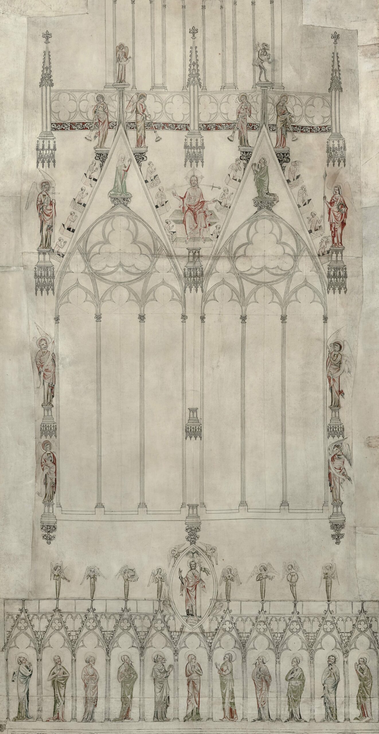 Élévation de la partie centrale de la façade occidentale de la cathédrale de Strasbourg, Dessin 5