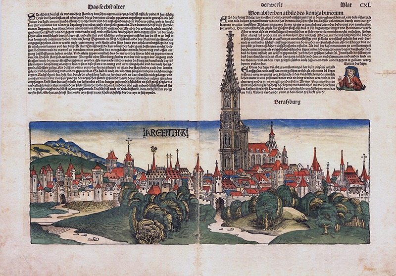 Vue de la ville de Strasbourg (Chronique universelle de Hartmann Schedel, 1493)