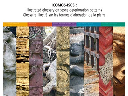 Glossaire illustré sur les formes d’altération de la pierre, crédit : ICOMOS