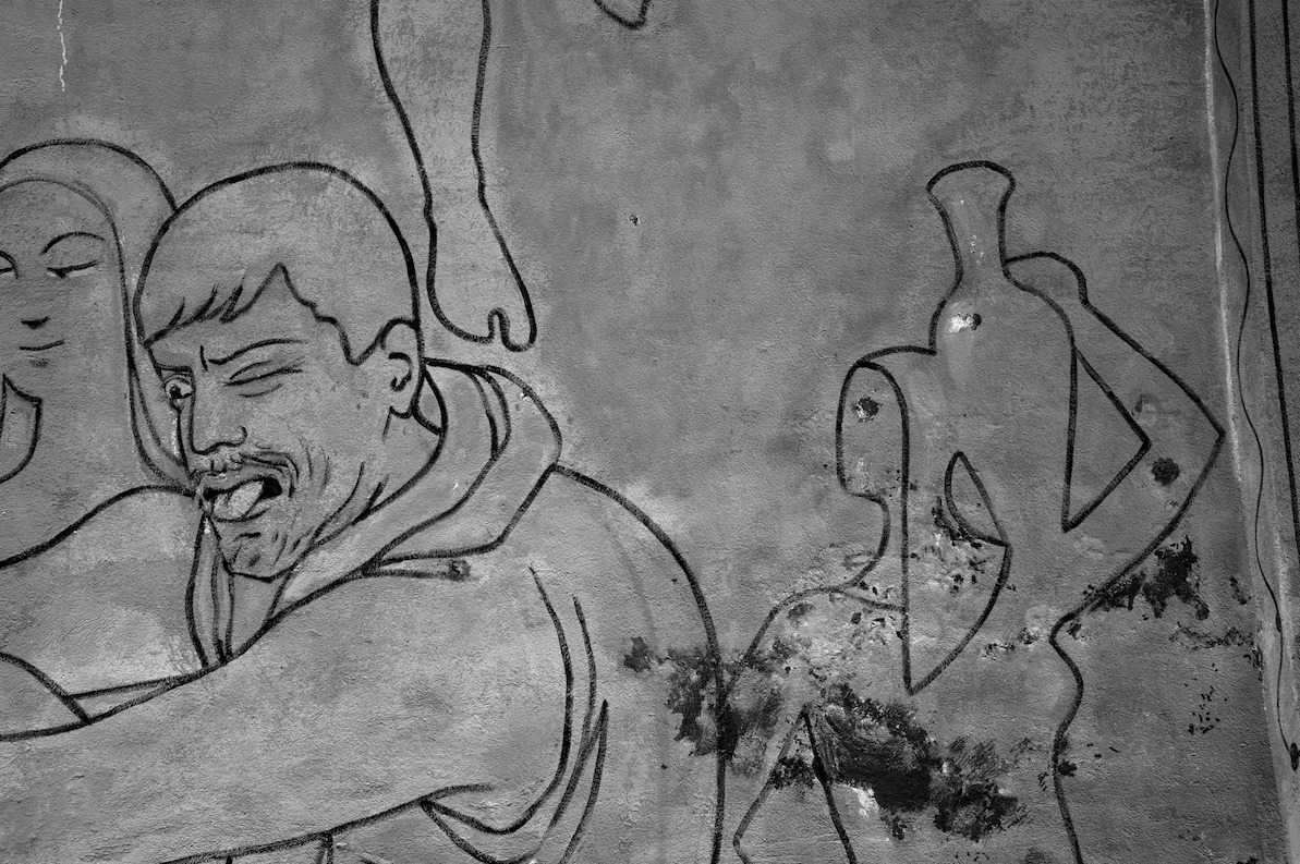 Chapelle Saint-Pierre, l'imagerie montre le repentir du peintre et les zones restaurées, crédit : Odile Guillon du CICRP