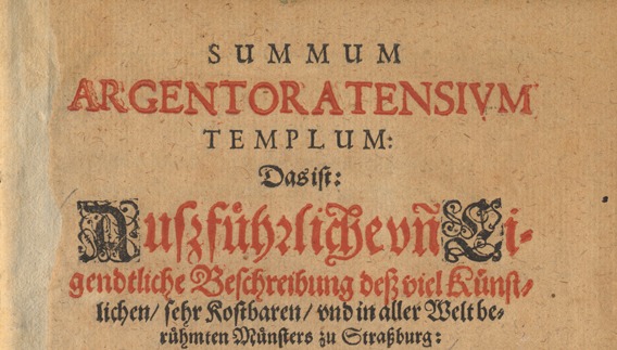 Couverture du Summum Argentoratensium Templum d'Osée Schad, crédit : F.OND
