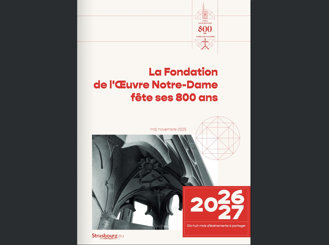 cover Programme La Fondation de l'Œuvre Notre-Dame fête ses 800 ans